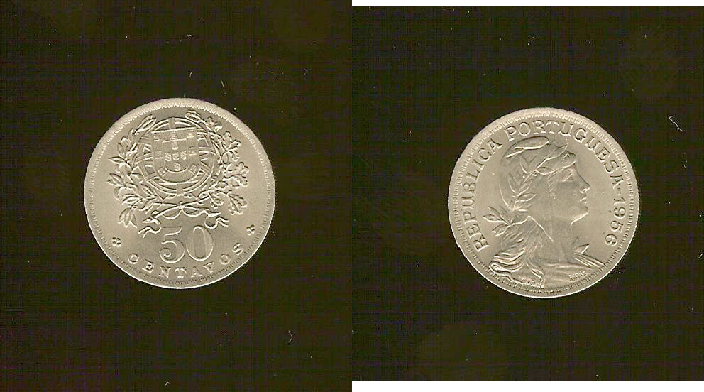 PORTUGAL 50 Centavos 1956 SPL